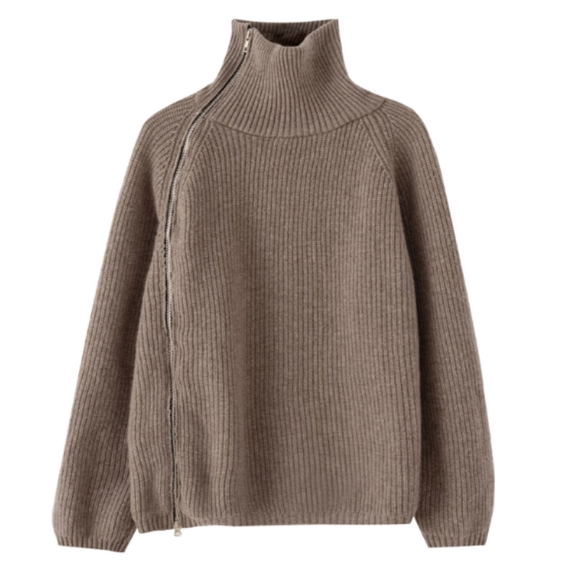 Ladies High Neck Long Sleeve Sweater