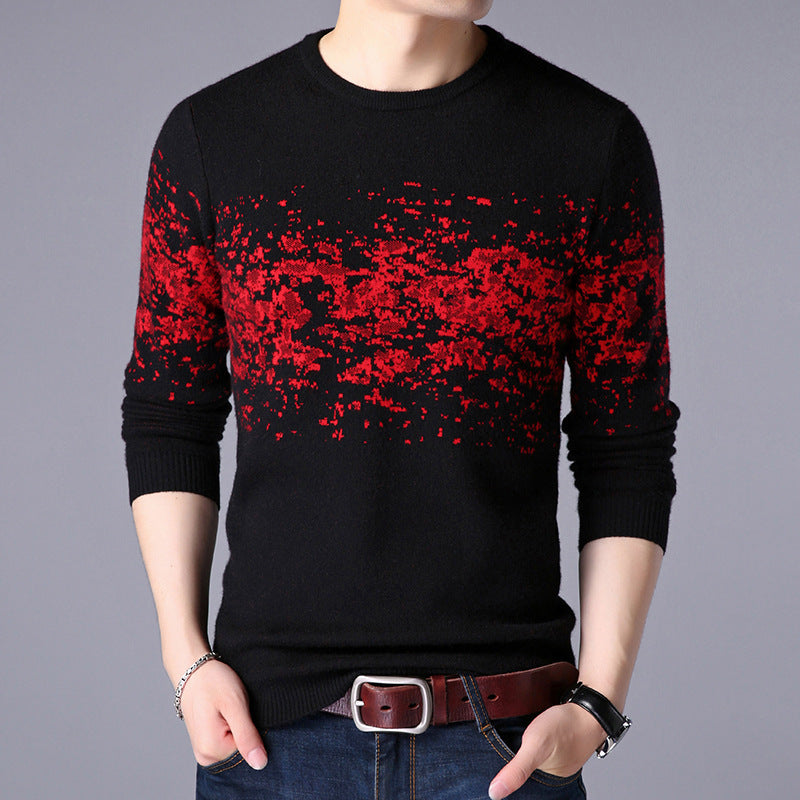 Rundhalset Jacquard Cardigan til Mænd – Casual