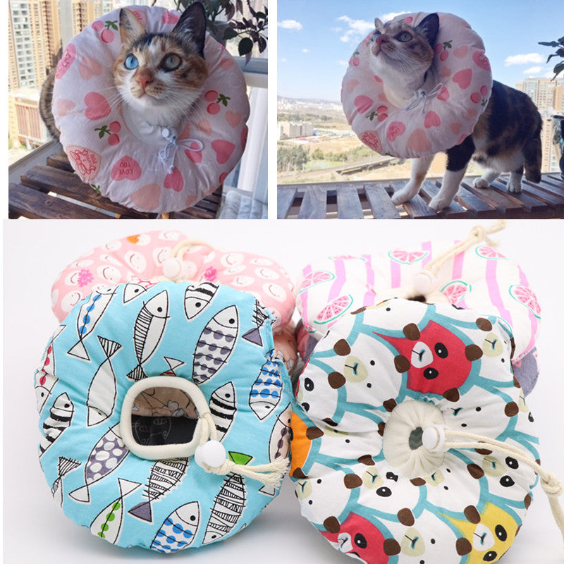 Elizabethan Ring Cat Anti-bite, Anti-lick And Anti-scratch Soft Headgear