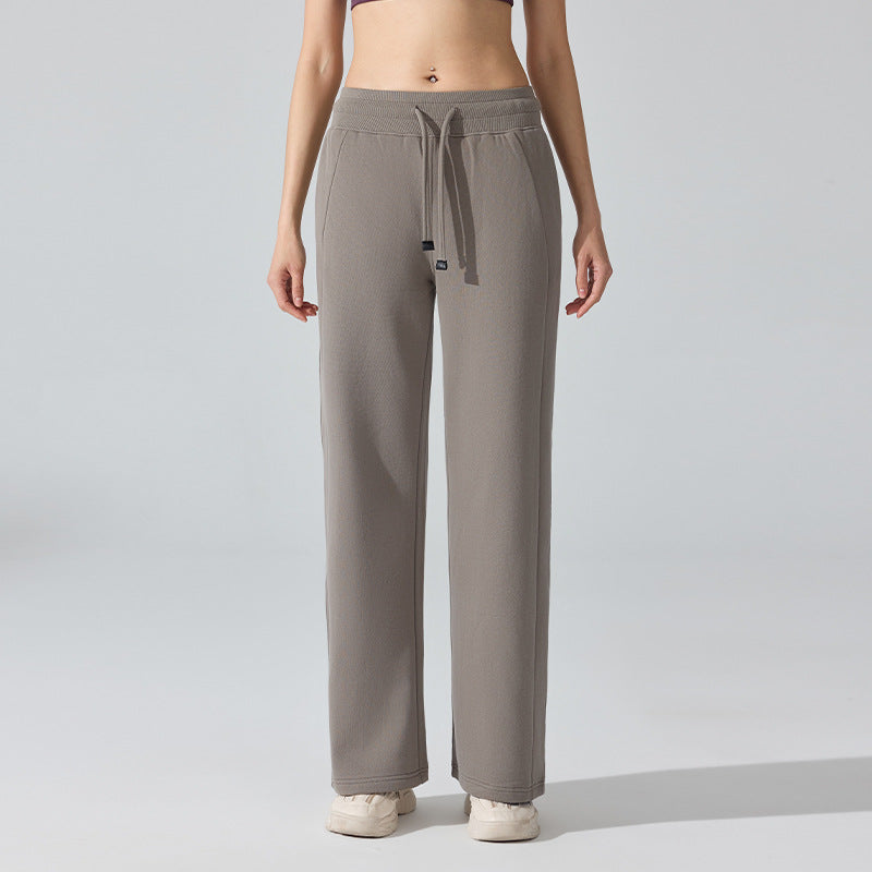 Thickened Heat-retaining Fleece-lined Outdoor Workout Pants