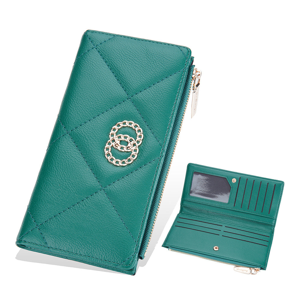 Ny Tegnebog Dame Lang Lynlås Møntpung Flere Kortpladser Tegnebog Dame Koreansk Clutch
