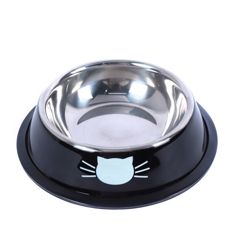 Color stainless steel pet cat bowl
