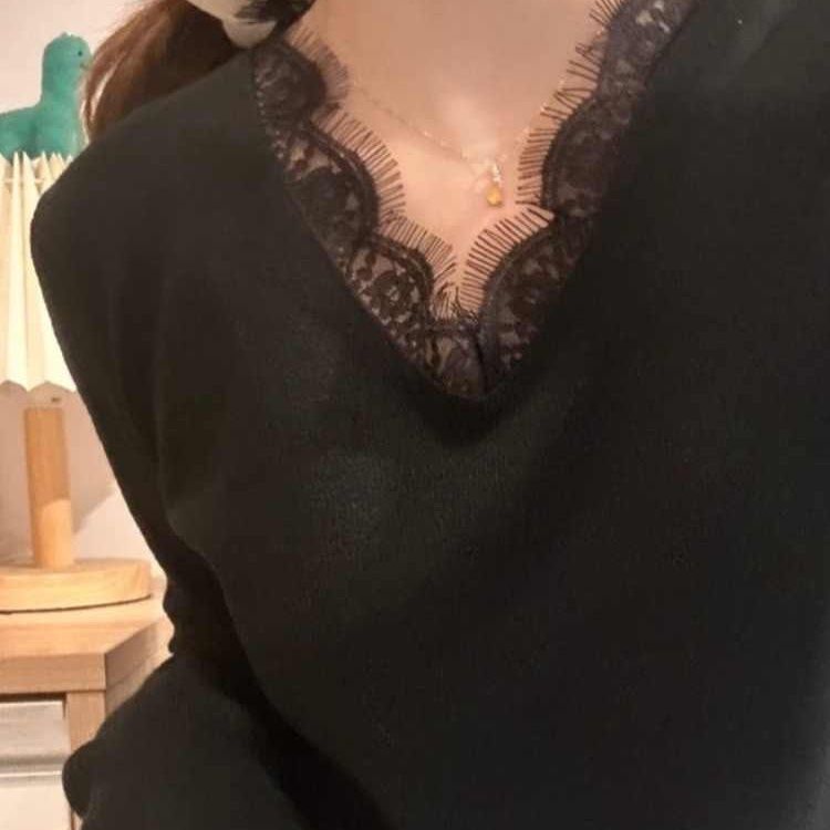 Casual Soft-style Top With A Designer Touch Featuring Lace Paneling And Reversible Wear