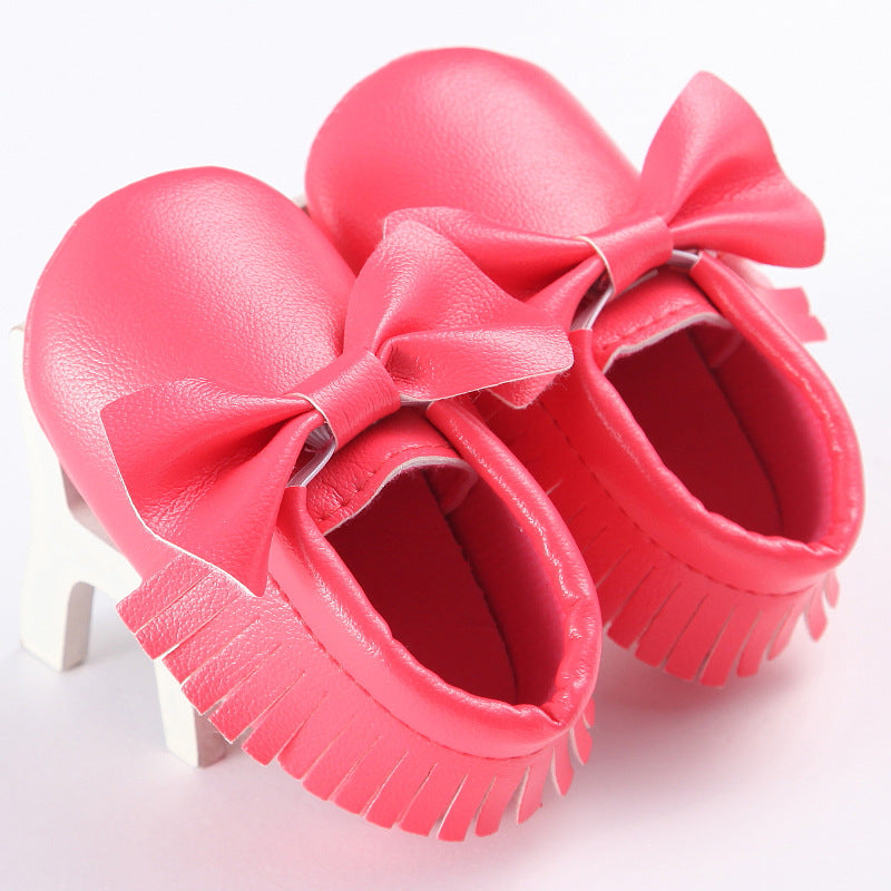 Spring And Autumn New 0-1 Years Old Boys And Girls Baby Shoes Tassel Pu Bottom Non-slip Casual Baby Shoes