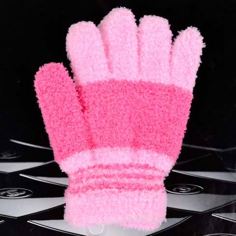 Half Fleece Children's Gloves Warm And Cute Candy Color