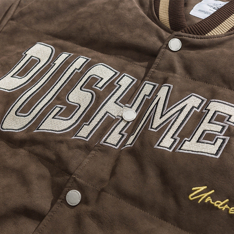 Herre Street Color Matching Baseball Vatteret Jakke