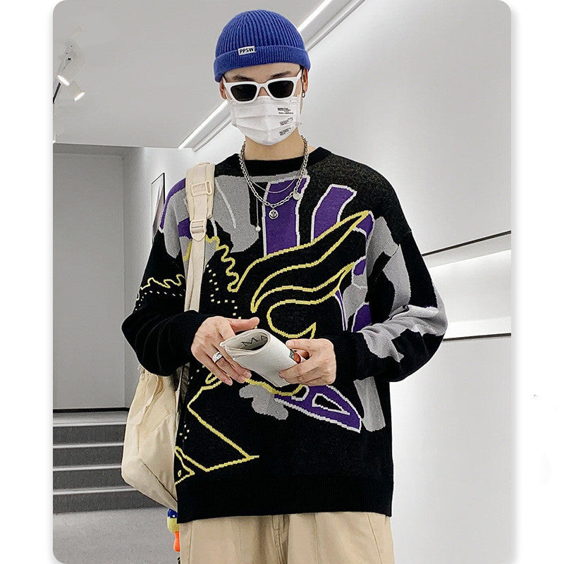 Trendy Løs Sweater til Mænd