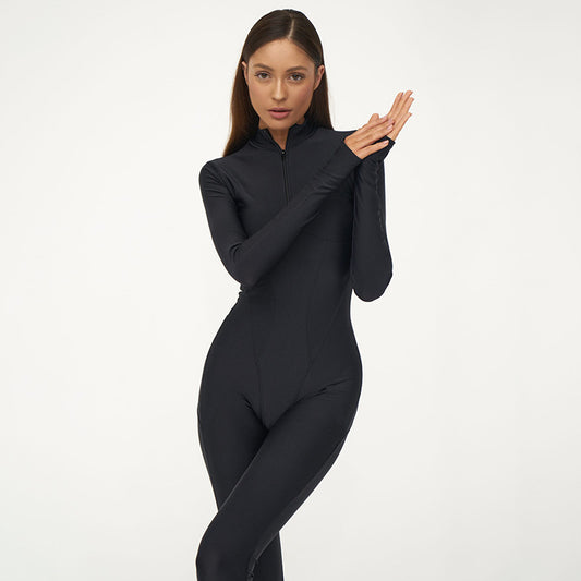 Women's Fashion Yoga Sports Long Sleeve Jumpsuit