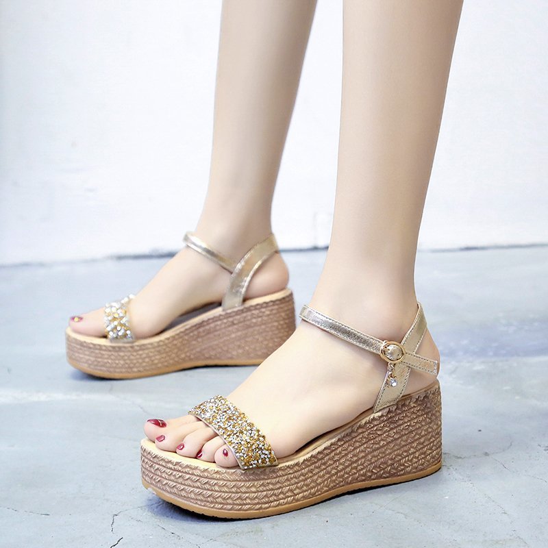 Wedge Heel Women's New Word Strap Platform Sandals