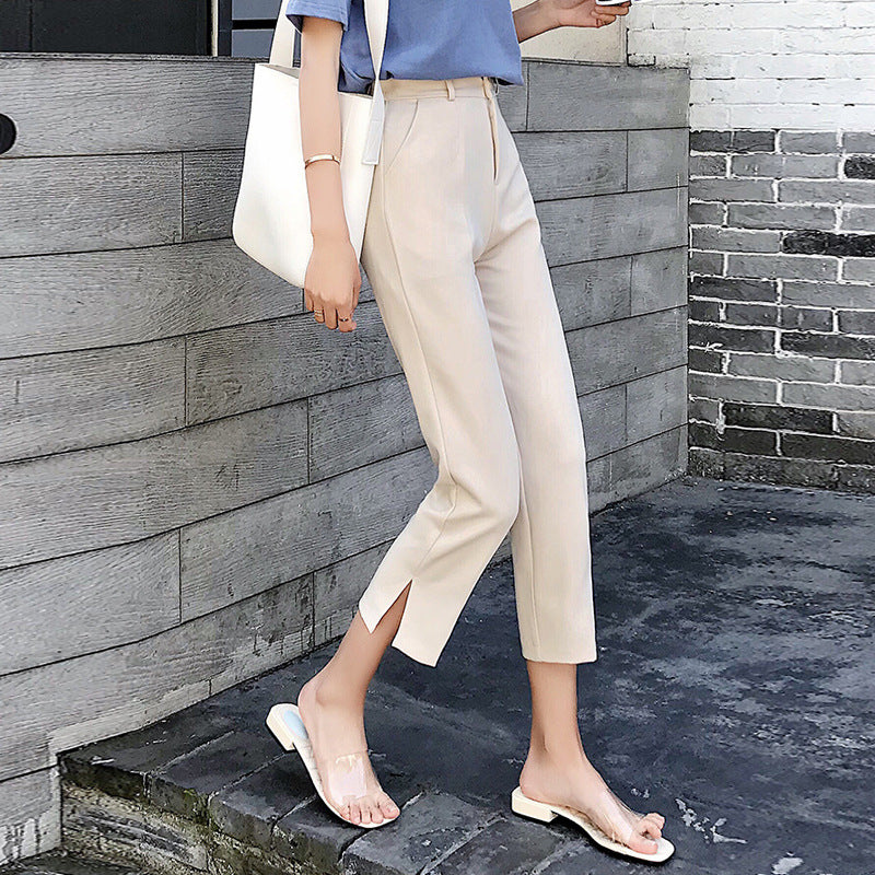 Women's Loose And Thin Split-end Casual Harem Pants
