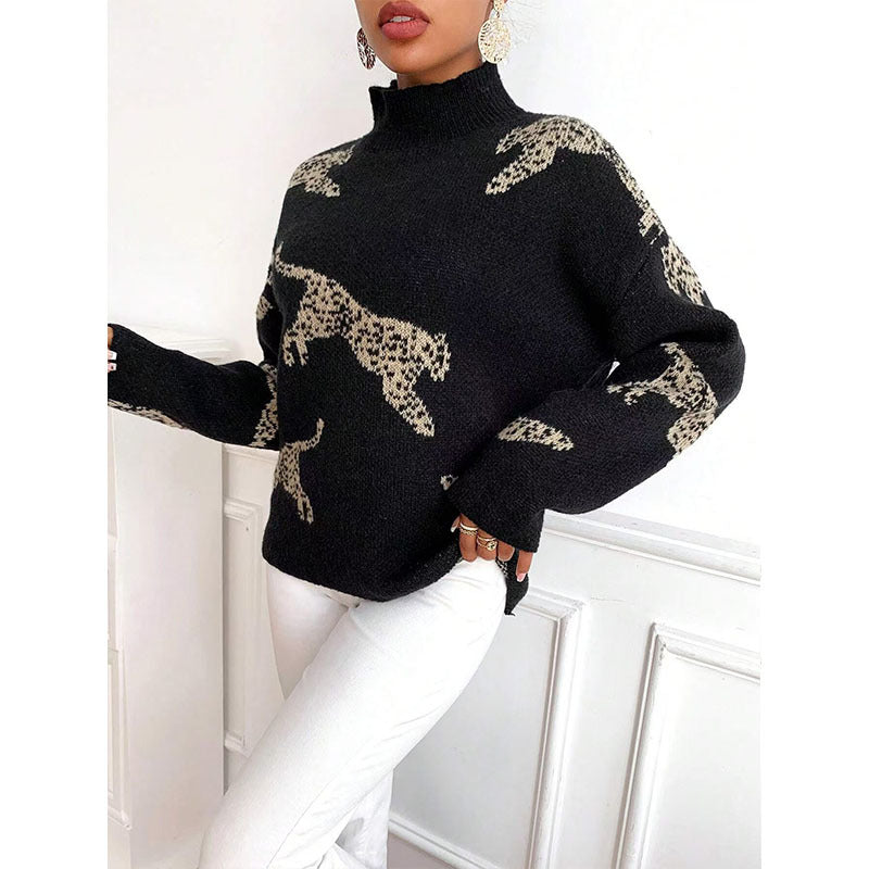 Women's Plush Half-turtleneck Sweater