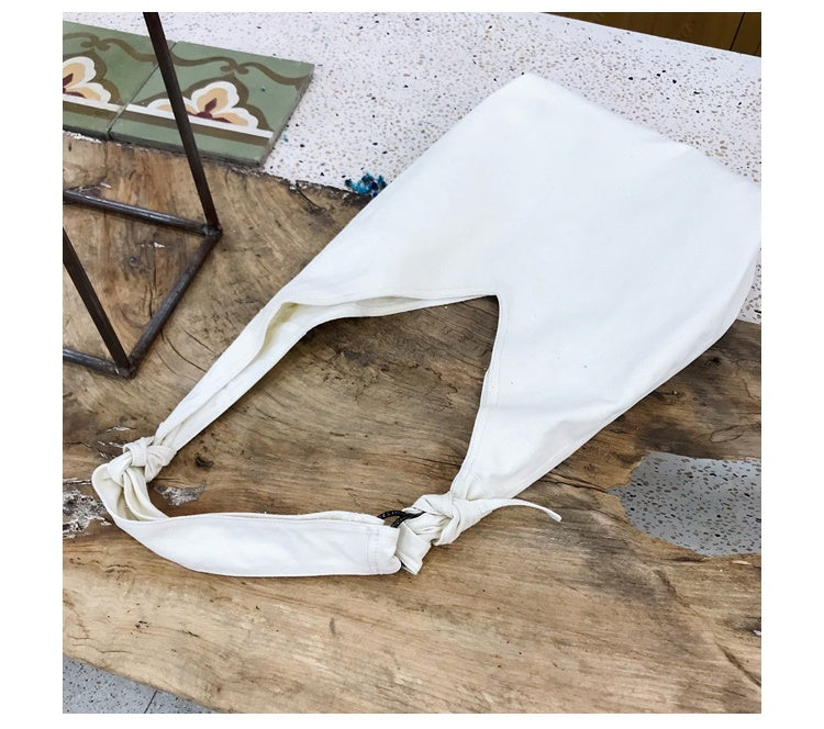 Slouchy Single Shoulder Crossbody Canvas Bag Retro Simplicity