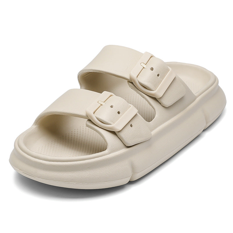 Mens Fashion Simple Solid Color Thick Bottom Sandals