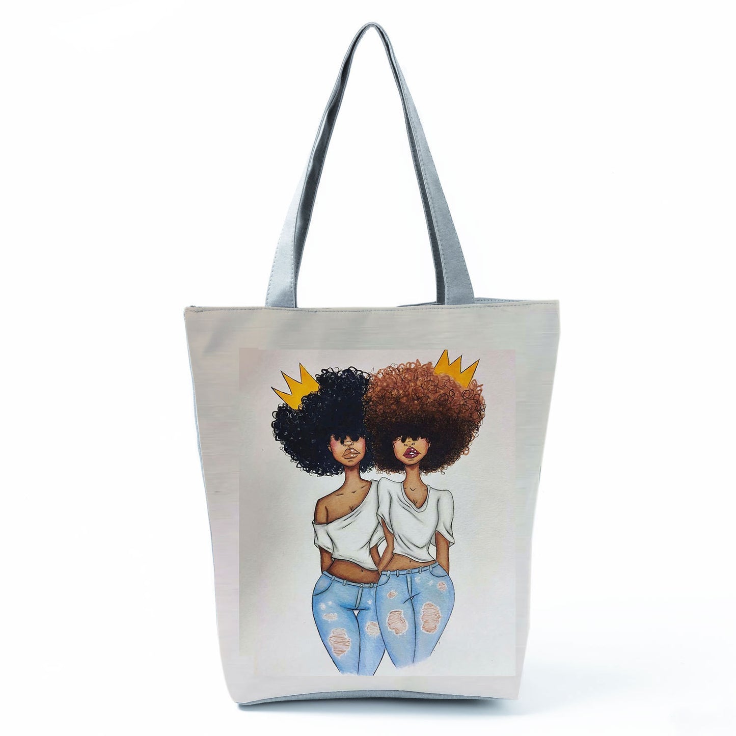 Girls Print Portable Lazy Lightweight Shopping Bag
