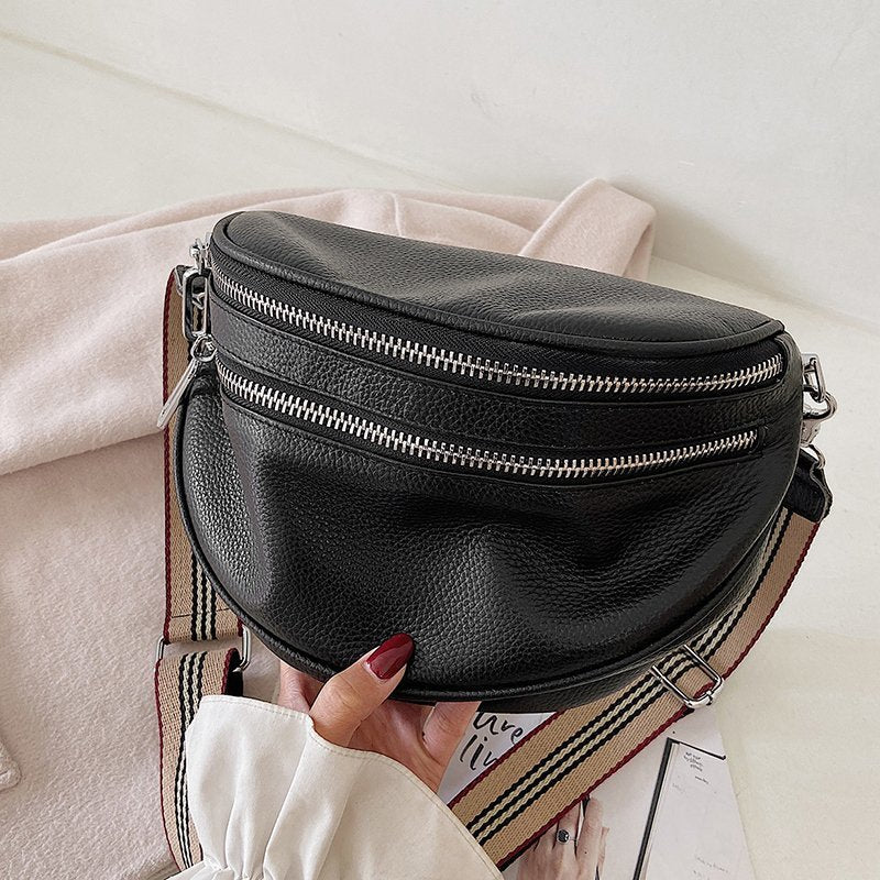 Women's Wide Shoulder Strap Messenger Bag