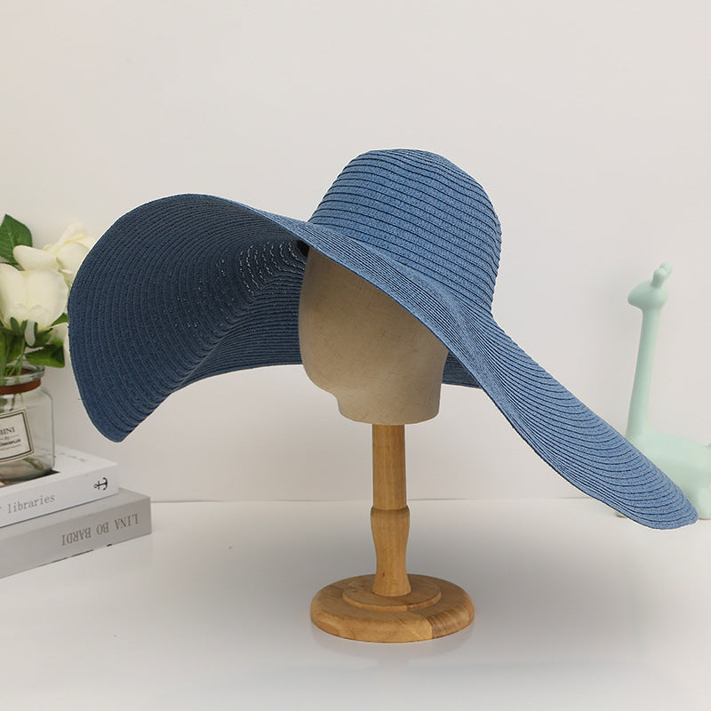 Women's Oversized Brim Foldable Sunscreen Straw Hat