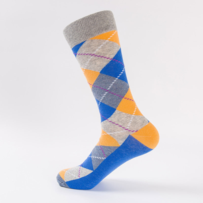 Fashion Plaid Casual Cotton Socks
