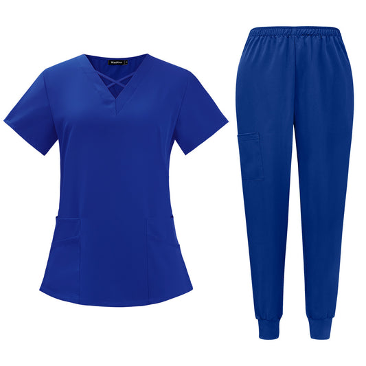 Comfortable And Breathable Two-piece Scrub Set