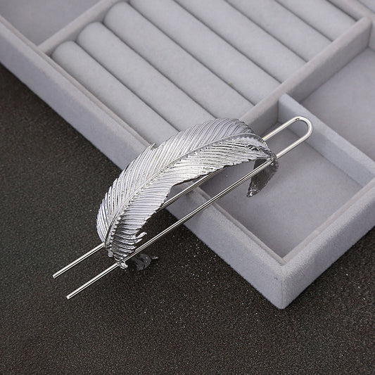 European And American Retro Alloy Leaf Hairpin Archaistic Headdress