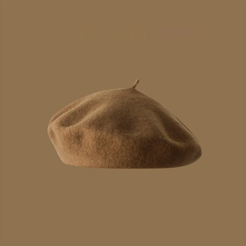 Uld Beret Piger Japansk Stil Kunstnerisk Vintage Malermunkehue