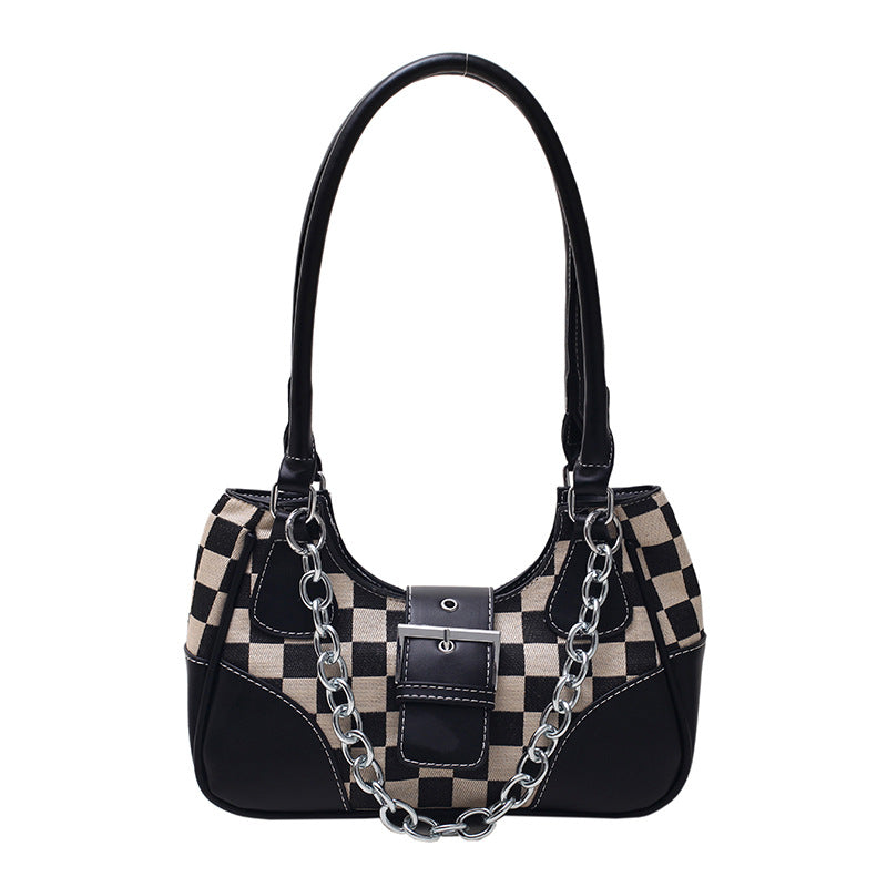 Women's New Versatile One Shoulder Chessboard Bag