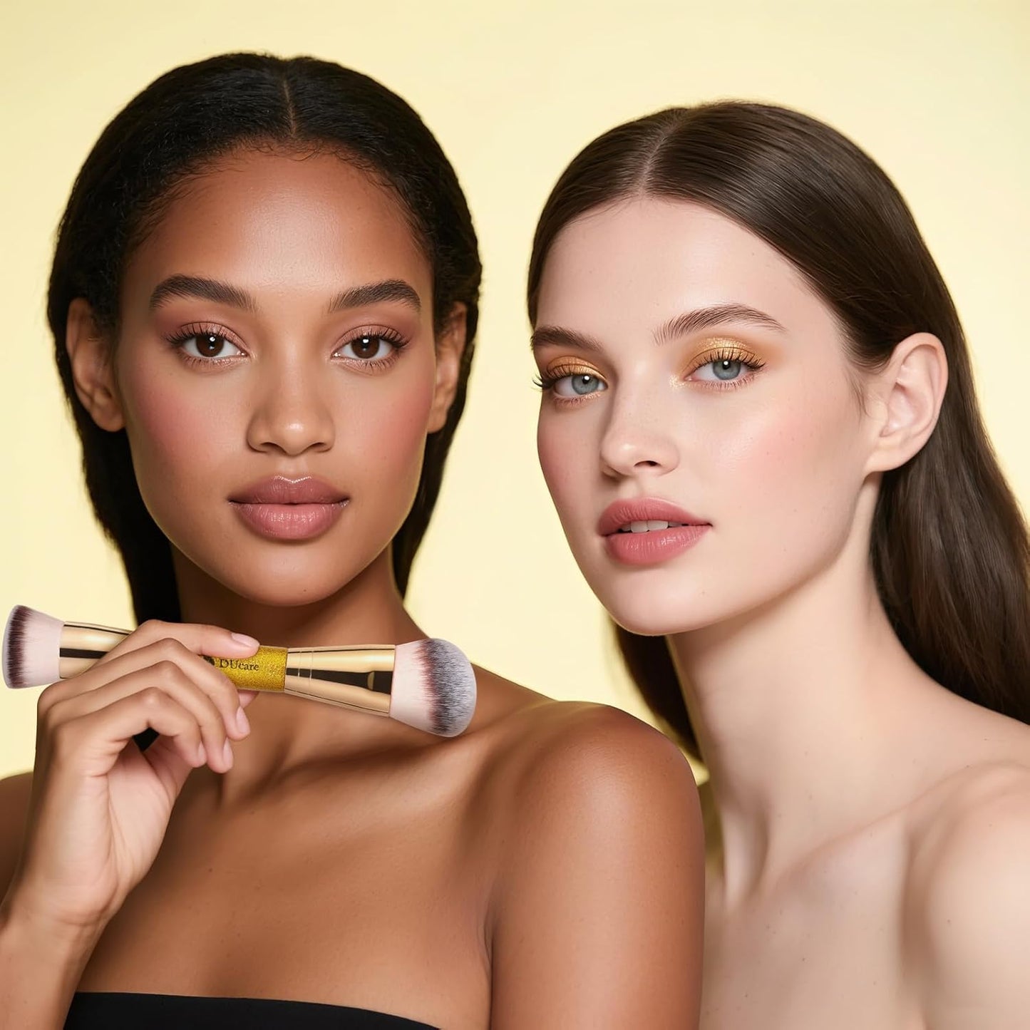 Ducare Foundation Pinsel - Kontur Bronzer Makeup Pinsel Make up Pinsel Beidseitig Für Blending Liquid Powder Concealer Creme Kosmetik Blush Buffe