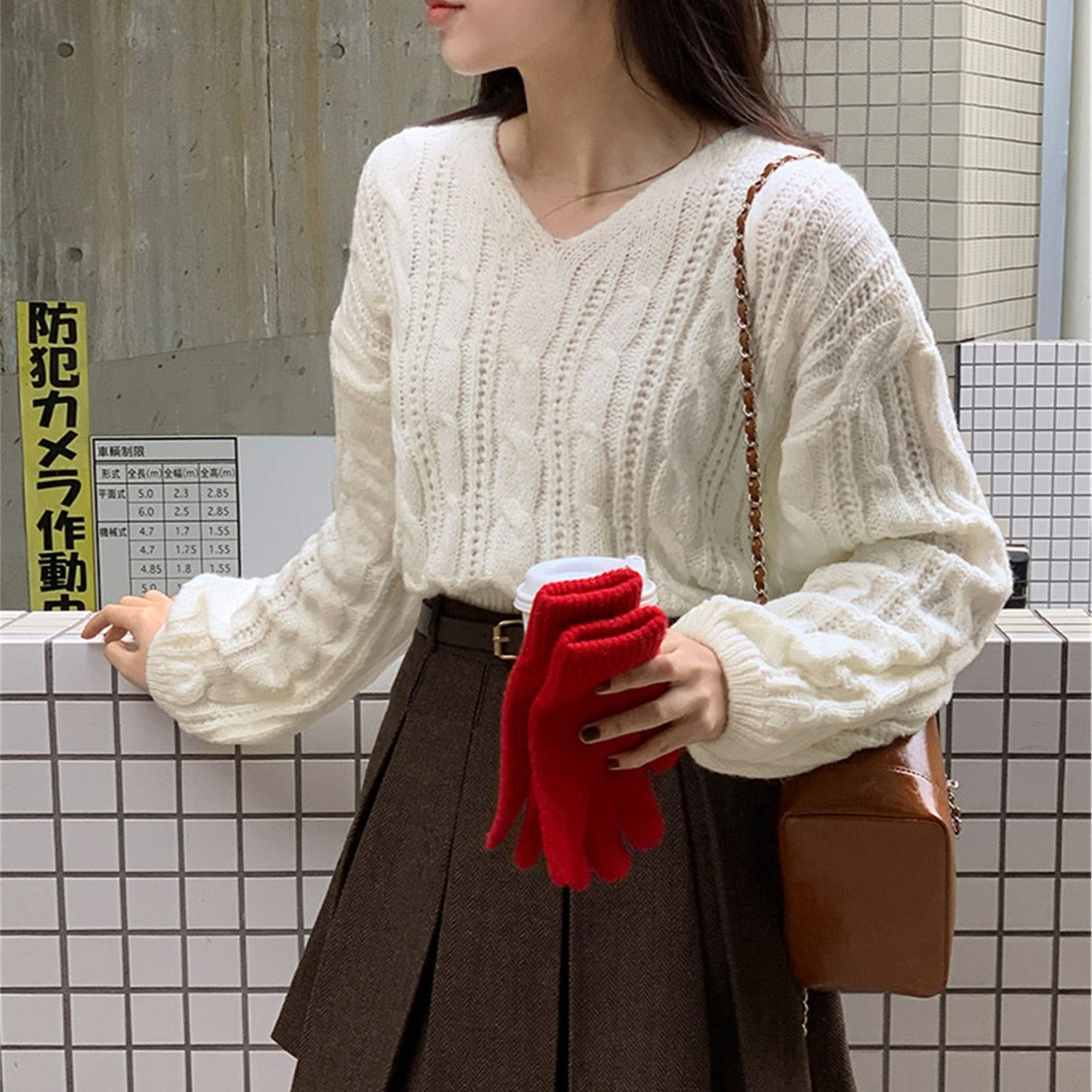 Korean-style Twist Long-sleeved Sweater Winter