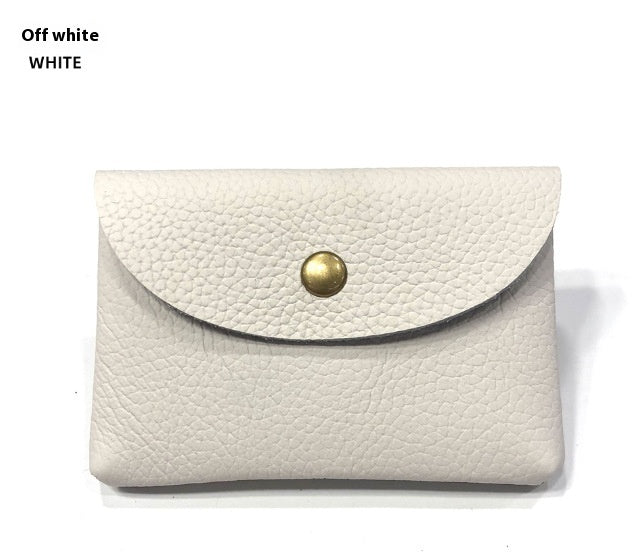 First Layer Cattlehide Leather Fashion Hidden Hook Coin Pocket Card Holder Mini-Portable