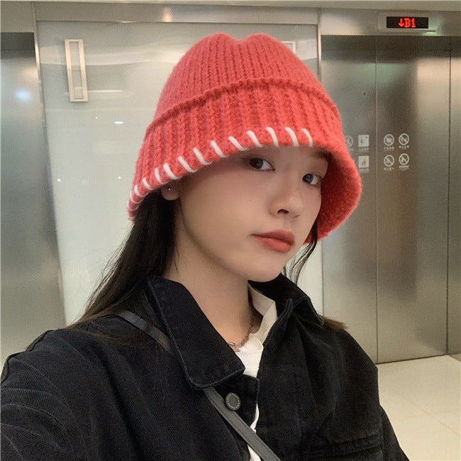 Women's Retro Handmade Crochet Wool Bucket Hat