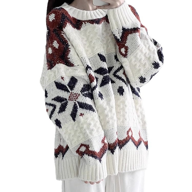 New Design Sense Outer Wear Loose Soft Glutinous Knitted Top