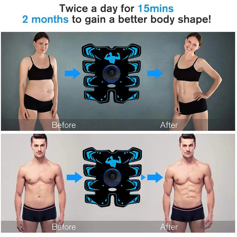 EMS8 Abdominal Muscle Abdomen Trainer Home Sports Power Plate Lazy Fitness Material Stickers