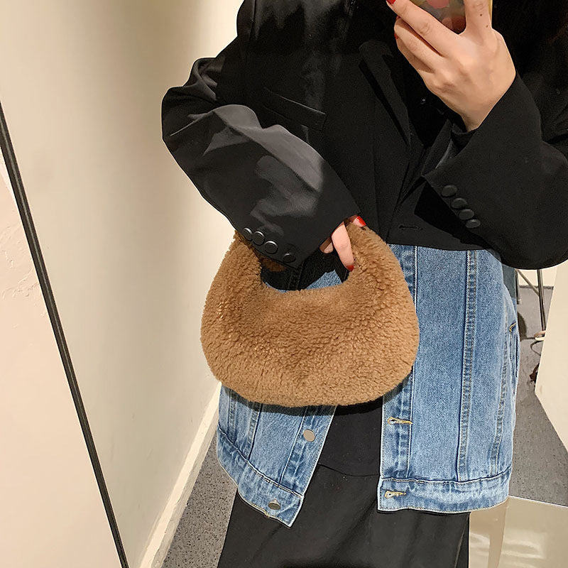 Popular Niche Lamb Wool Mobile Phone Bag