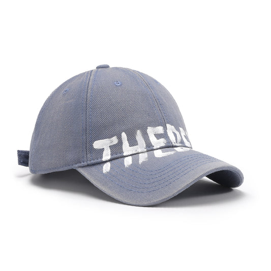Bogstav Graffiti Baseballkasket Buet Skygge Blød Top Bomuldsblanding Justerbar Snapback-Hat