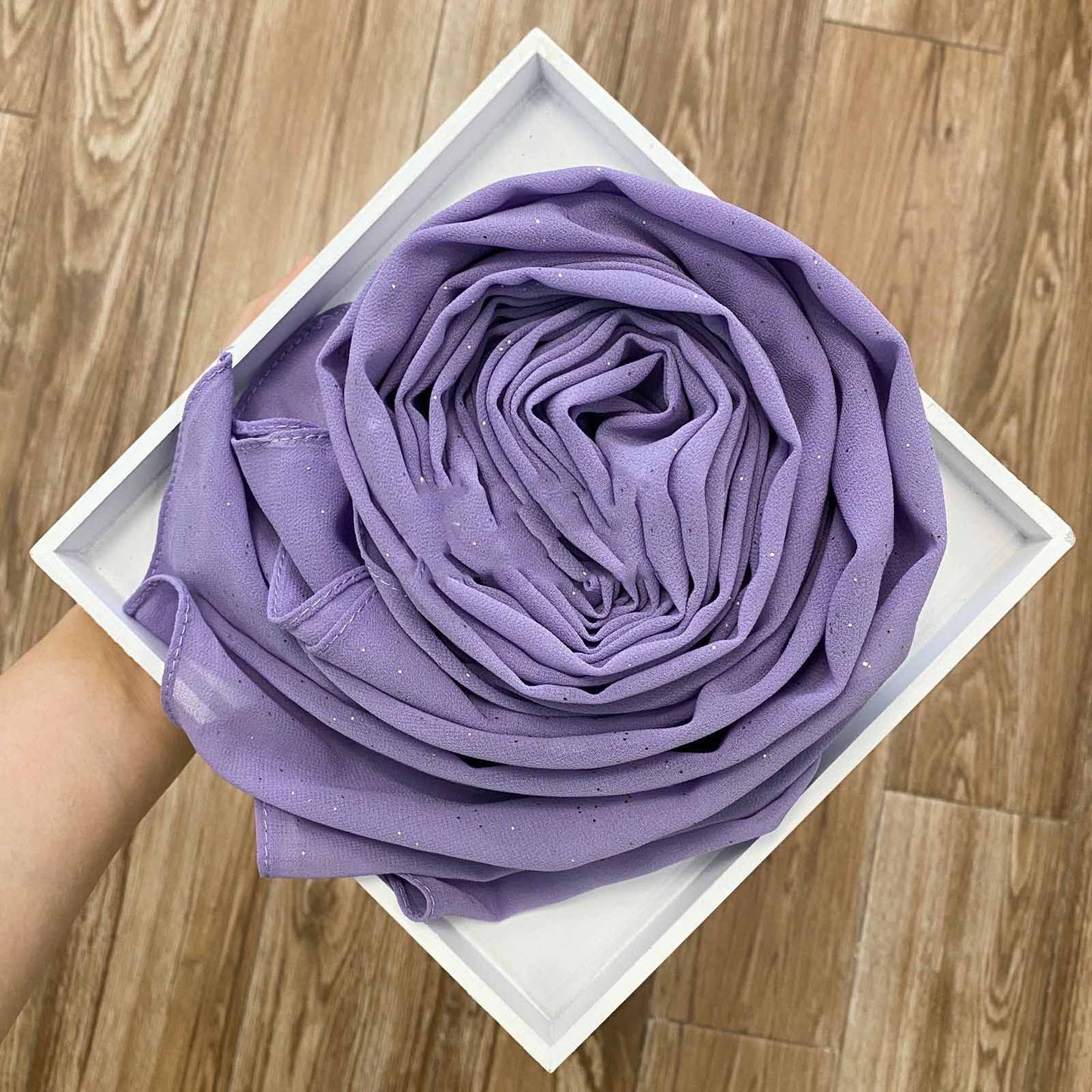 Fashion Simple Golden Chiffon Long Scarf