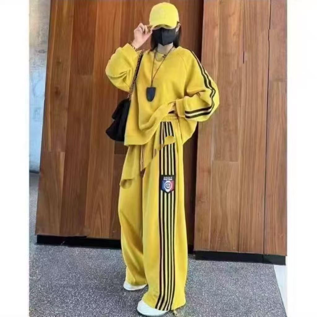 Women's Fashion Casual Crew-Neck Sweater Set