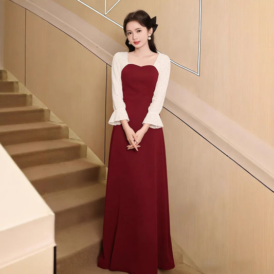 Elegant Student Art Exam Hostess Long Dress