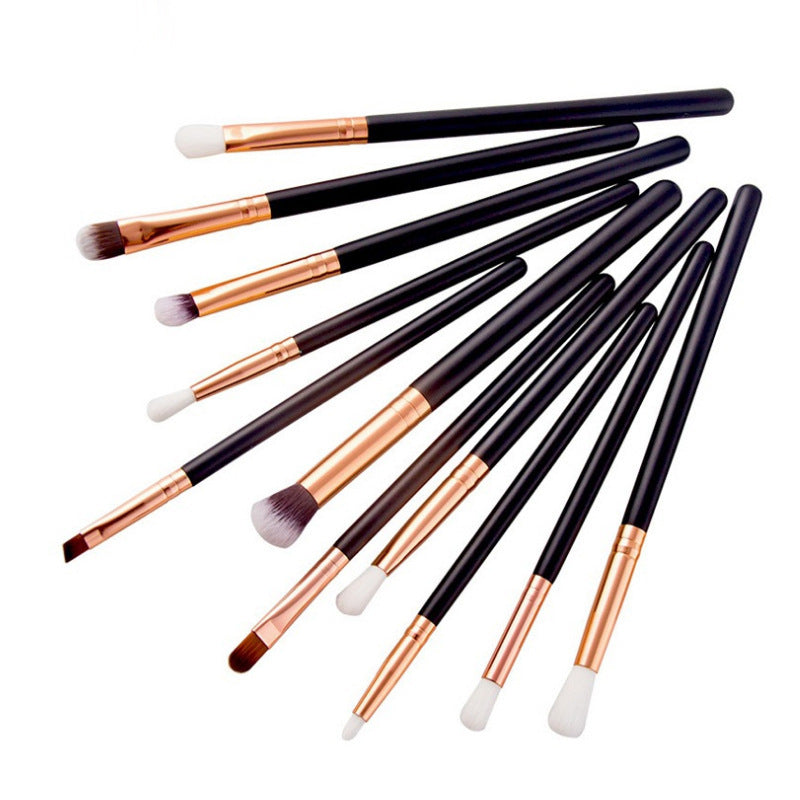 12 Rose Gold Eye Makeup Brush Universal Modeling Daily Makeup Brush Set Soft Fur Eye Shadow Brush