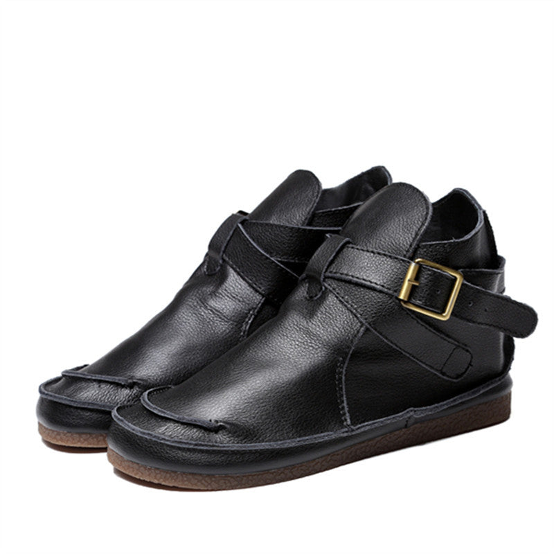 Literary Retro Martin Boots Women Leather