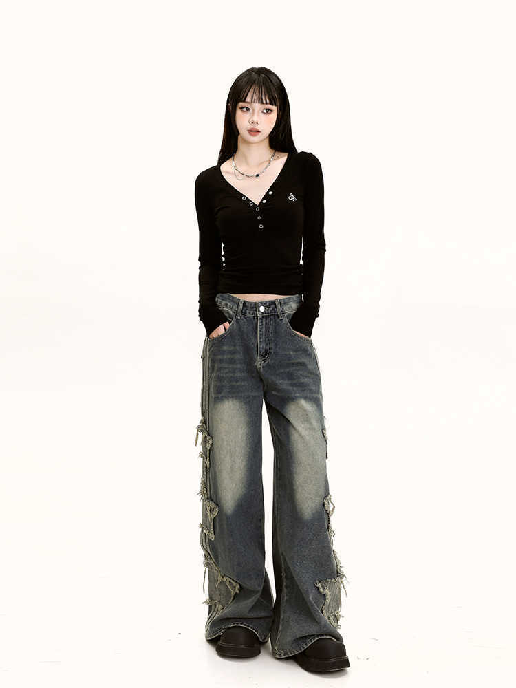 Loose Slimming  Draping Wide-leg Floor-length Pants