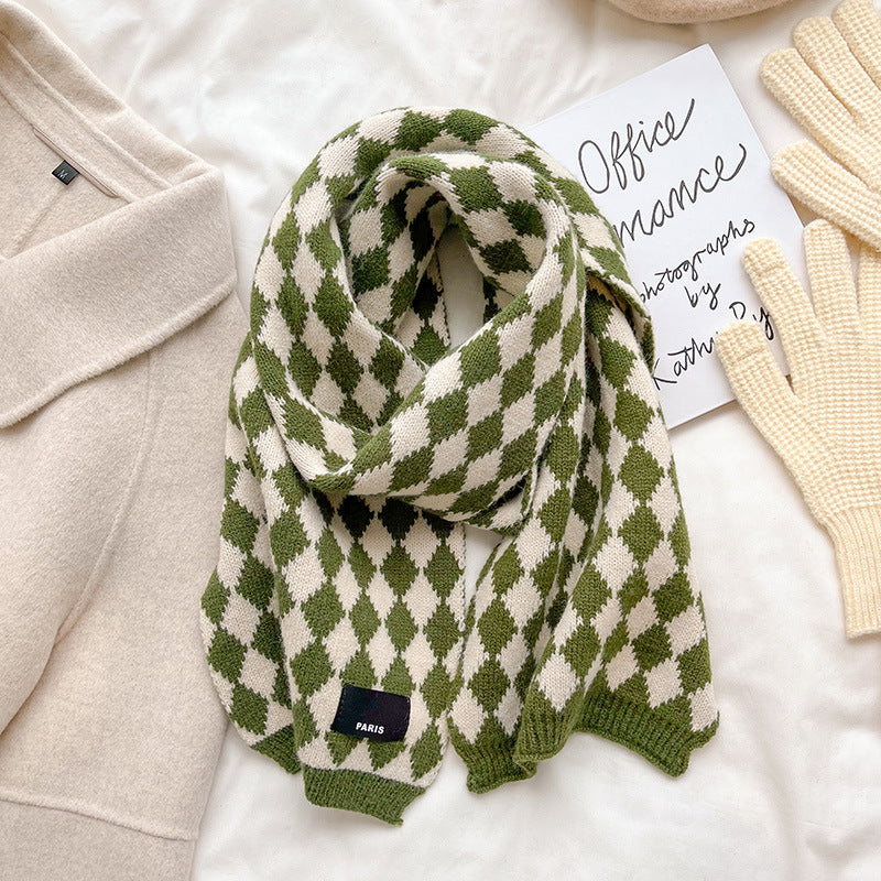 Korean Version Of Warm Long Knitted Wool Scarf