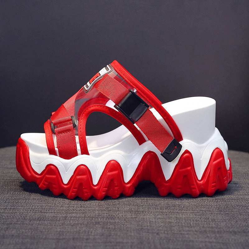 Thick-soled Sandals And Slippers For Women's Outer Wear