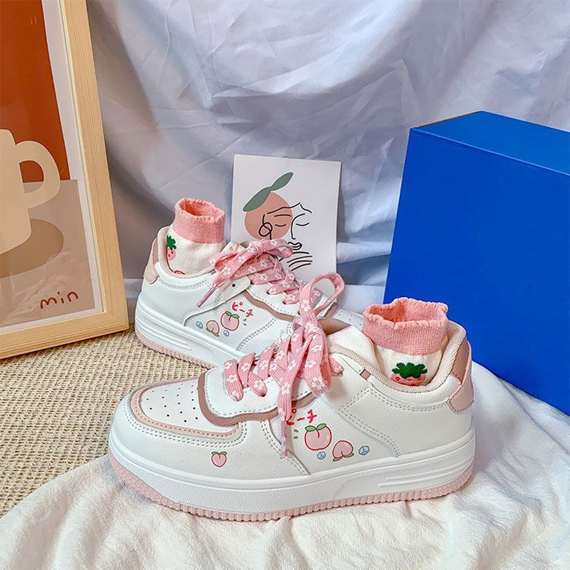 Pigehjerte Fersken Sød Gummi Sneakers