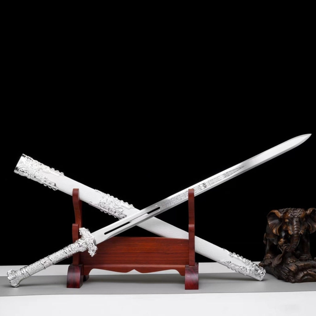 Hand Forged Integrated High Manganese Steel Tang Heng Dao Tang Dynasty Horizontal Saber Unsharpened Cold Weapon For Self Defense Practice