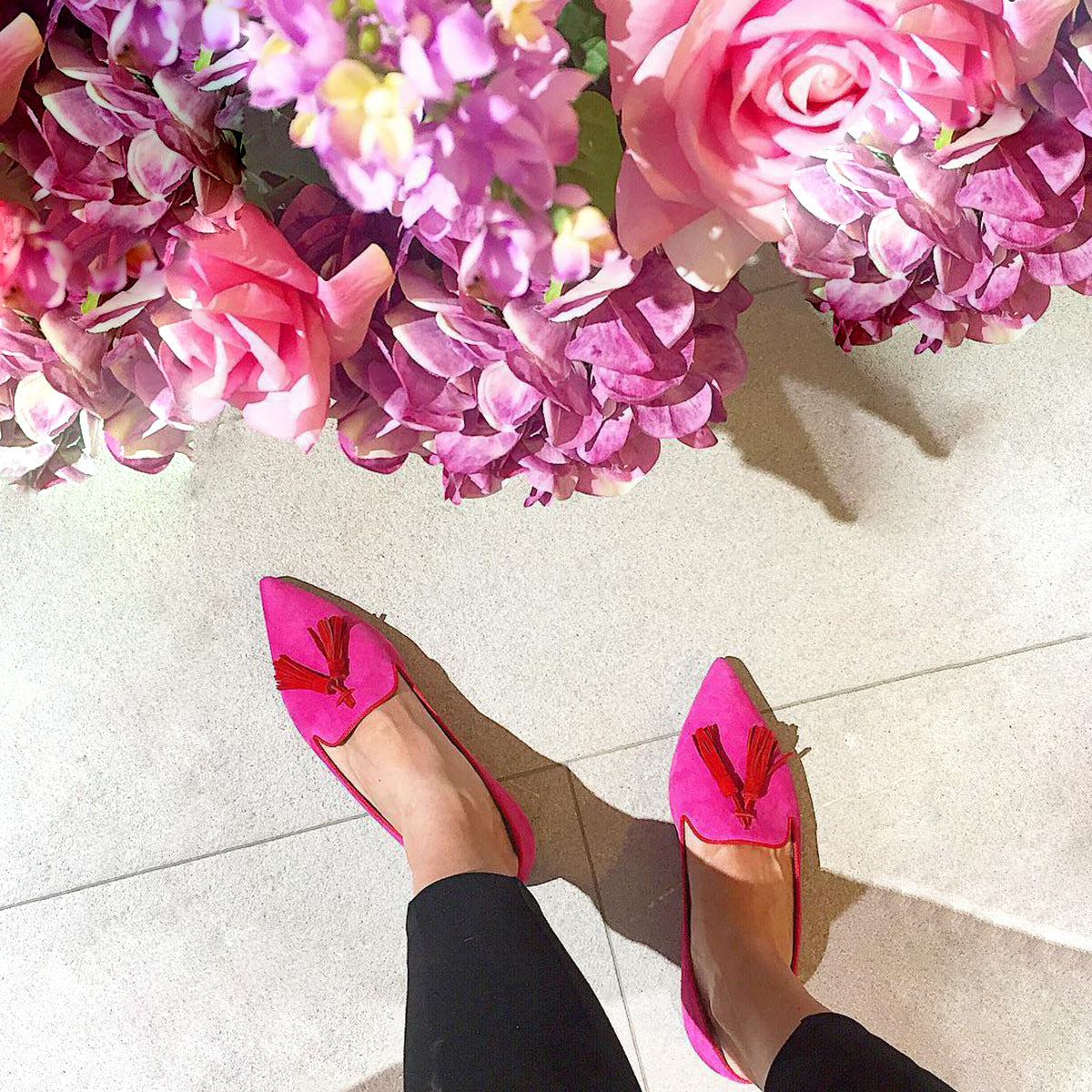 New Low-heeled Pointed-toe Shallow-mouth Tassel Casual Shoes