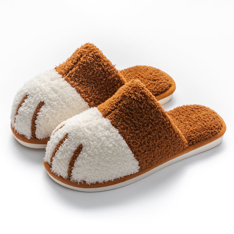 Cute Warm Plush Home Home Winter Indoor Non-slip Slippers