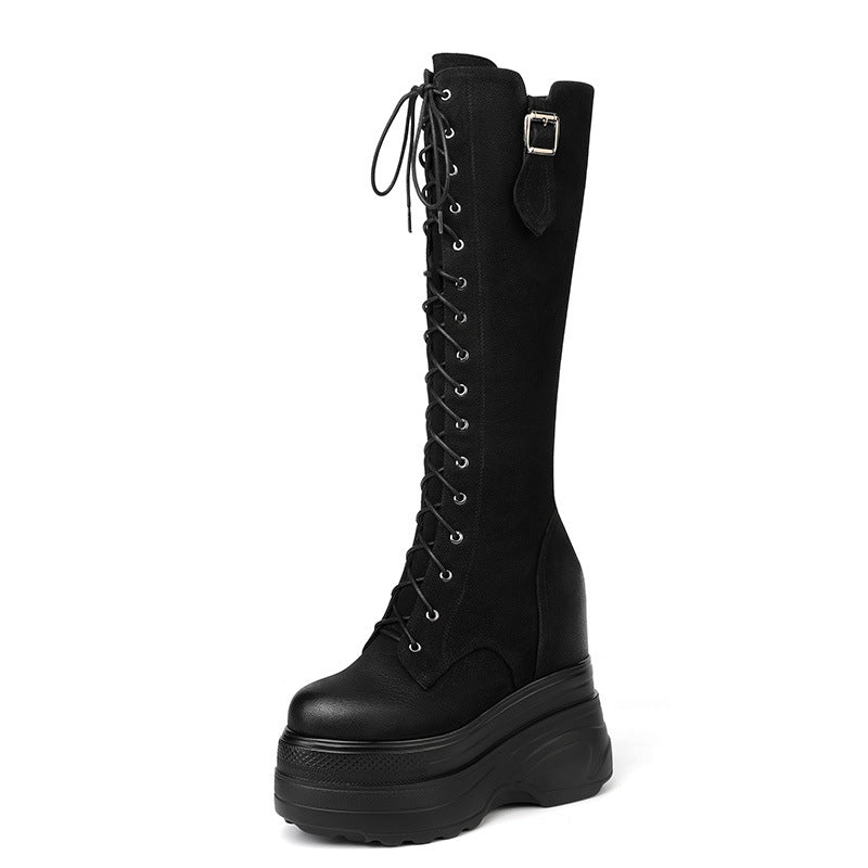 Thick Bottom Hight Increasing Martin Boots Casual All-matching