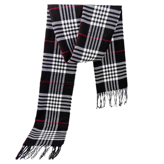 Men's Versatile Reversible Checkered Shawl Scarf