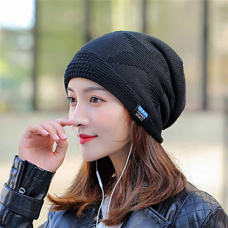 Three Dimensional Five Pointed Star Knitted Hat