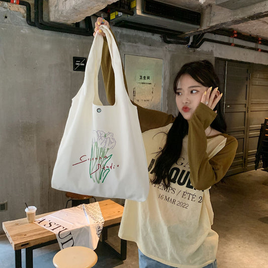 New Tulip Large Capacity Canvas Shoulder Bag