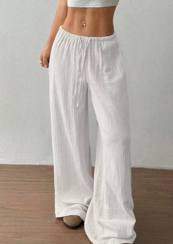 Lace-up Waist Trimming Fashion Casual Women's Trousers